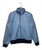 LACOSTEラコステ）の古着「モノグラムジャガードトラックジャケット」｜ブルー