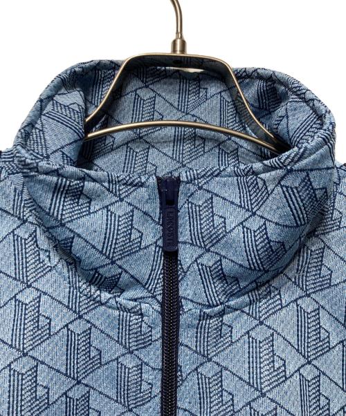 LACOSTE（ラコステ）LACOSTE (ラコステ) モノグラムジャガードトラックジャケット ブルー サイズ:Lの古着・服飾アイテム