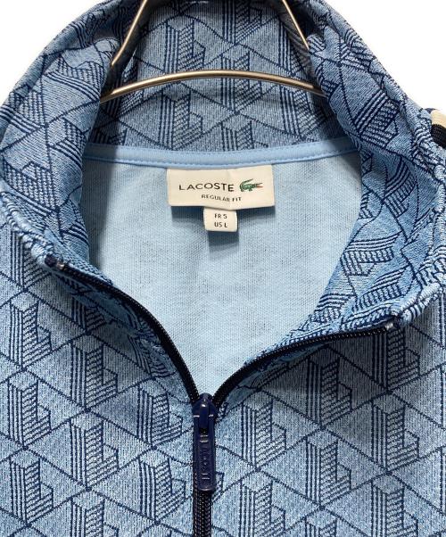 LACOSTE（ラコステ）LACOSTE (ラコステ) モノグラムジャガードトラックジャケット ブルー サイズ:Lの古着・服飾アイテム