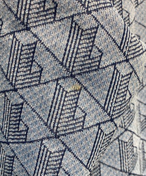 LACOSTE（ラコステ）LACOSTE (ラコステ) モノグラムジャガードトラックジャケット ブルー サイズ:Lの古着・服飾アイテム