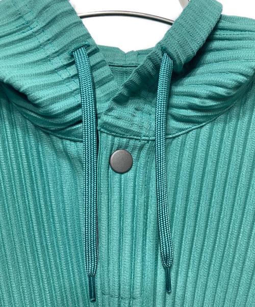 HOMME PLISSE ISSEY MIYAKE（オム プリッセ イッセイ ミヤケ）HOMME PLISSE ISSEY MIYAKE (オム プリッセ イッセイ ミヤケ) プリーツパーカー グリーン サイズ:3の古着・服飾アイテム