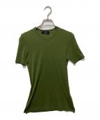 Y'sワイズ）の古着「VネックTシャツ」｜グリーン
