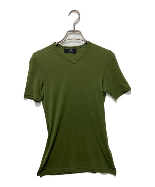 Y's（ワイズ）Y's (ワイズ) VネックTシャツ グリーン サイズ:3の古着・服飾アイテム