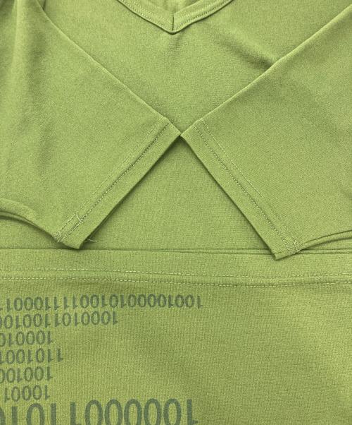 Y's（ワイズ）Y's (ワイズ) VネックTシャツ グリーン サイズ:3の古着・服飾アイテム