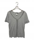 NUMBER (N)INEナンバーナイン）の古着「編み込みTシャツ」｜グレー