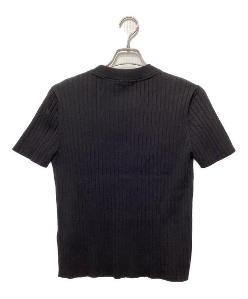 Calvin Klein（カルバンクライン）Calvin Klein (カルバンクライン) スモールロゴ半袖ニットTシャツ ブラック サイズ:Lの古着・服飾アイテム