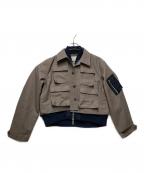 sacai×WTAPSサカイ×ダブルタップス）の古着「Cotton Back Satin x Nylon Twill Jacket 