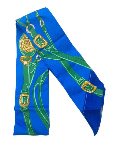 HERMES（エルメス）HERMES (エルメス) ツイリースカーフ ブルーの古着・服飾アイテム