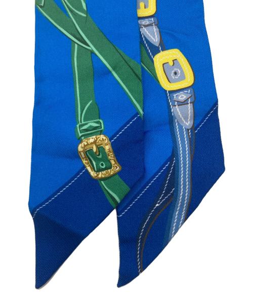 HERMES（エルメス）HERMES (エルメス) ツイリースカーフ ブルーの古着・服飾アイテム