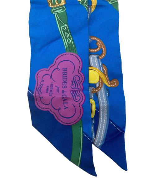 HERMES（エルメス）HERMES (エルメス) ツイリースカーフ ブルーの古着・服飾アイテム