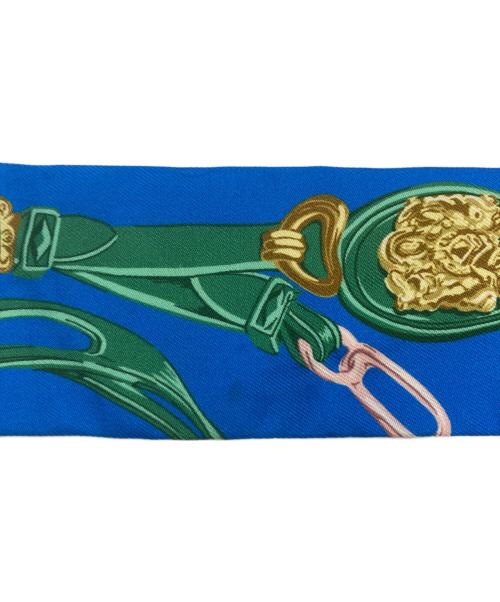 HERMES（エルメス）HERMES (エルメス) ツイリースカーフ ブルーの古着・服飾アイテム