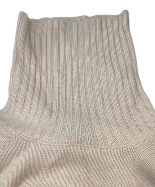 DRAWER（ドゥロワー）Drawer (ドゥロワー) 7Gカシミヤタートルネック スリット ニット セーター ベージュ サイズ:freeの古着・服飾アイテム