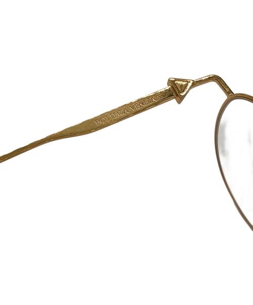 BOTTEGA VENETA（ボッテガベネタ）BOTTEGA VENETA (ボッテガベネタ) 伊達眼鏡 ゴールド サイズ:SIZE 50□19-145の古着・服飾アイテム