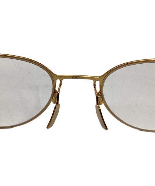 BOTTEGA VENETA（ボッテガベネタ）BOTTEGA VENETA (ボッテガベネタ) 伊達眼鏡 ゴールド サイズ:SIZE 50□19-145の古着・服飾アイテム