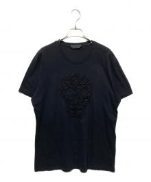ALEXANDER McQUEEN（アレキサンダーマックイーン）の古着「ドクロ刺繍TEE」｜ブラック