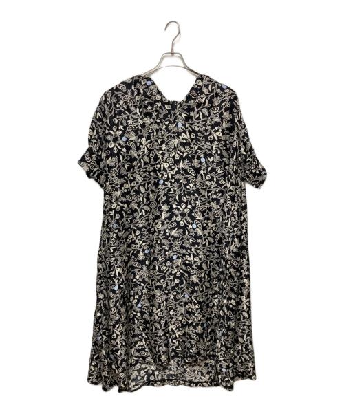 ebure（エブール）ebure (エブール) 総柄ワンピース ブラック サイズ:36の古着・服飾アイテム