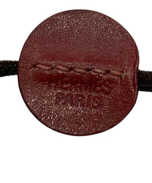 HERMES（エルメス）HERMES (エルメス) ホホバネックレス ブラック×パープルの古着・服飾アイテム