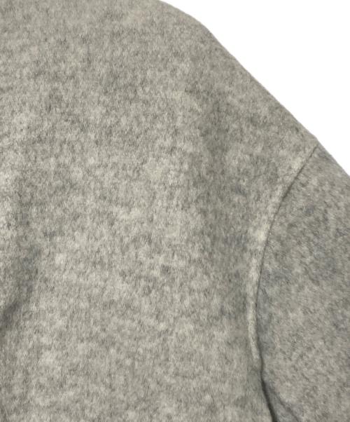 DRAWER（ドゥロワー）Drawer (ドゥロワー) ダブルフェイスノーカラーコート グレー サイズ:34の古着・服飾アイテム