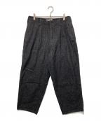 COOTIE PRODUCTIONSクーティープロダクツ）の古着「ウールリネンタックパンツ」｜ブラック