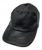 COOTIE PRODUCTIONSクーティープロダクツ）の古着「Leather 6 Panel Cap」｜ブラック