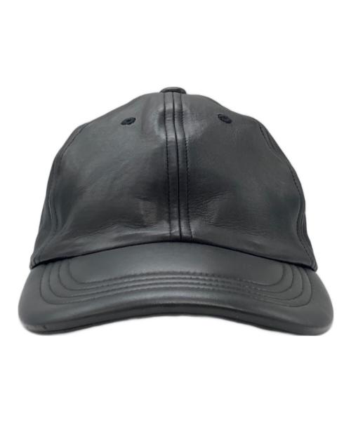 COOTIE PRODUCTIONS（クーティープロダクツ）COOTIE PRODUCTIONS (クーティープロダクツ) Leather 6 Panel Cap ブラックの古着・服飾アイテム