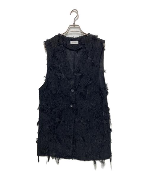 sahara（サハラ）sahara (サハラ) Cut Jacquard Vest ブラック サイズ:-の古着・服飾アイテム