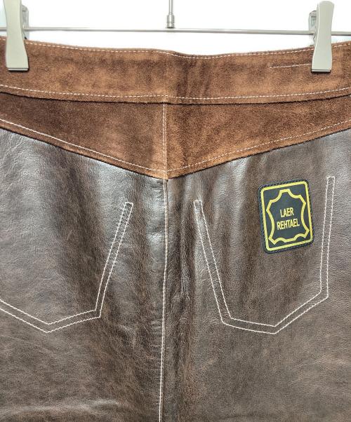 MM6 Maison Margiela（エムエムシックスメゾンマルジェラ）MM6 Maison Margiela (エムエムシックスメゾンマルジェラ) レザースカート ブラウン サイズ:38の古着・服飾アイテム