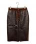 MM6 Maison Margiela（エムエムシックスメゾンマルジェラ）の古着「レザースカート」｜ブラウン