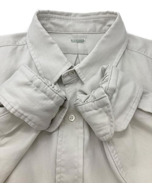 A.PRESSE（アプレッセ）A.PRESSE (アプレッセ) Double Weave Twill Regular Collar Shirt ホワイト サイズ:3の古着・服飾アイテム