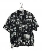 BUENA VISTAブエナビスタ）の古着「総柄レーヨンシャツ」｜ブラック