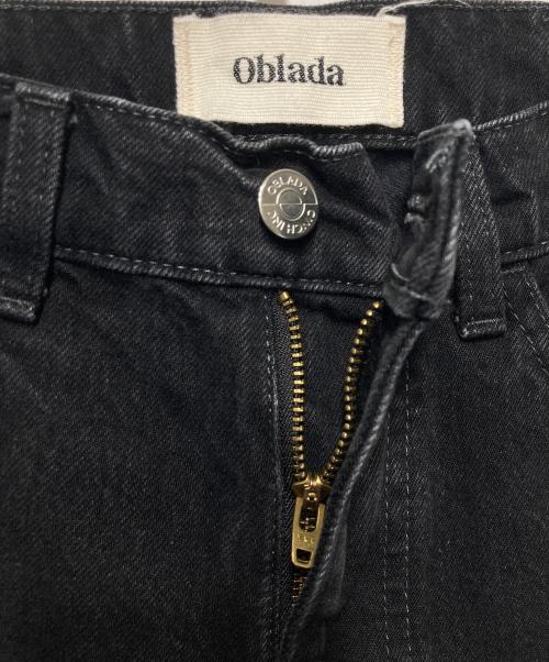 Oblada（オブラダ）Oblada (オブラダ) テーパードブラックジーンズデニム ブラック サイズ:22の古着・服飾アイテム