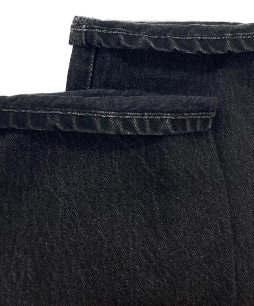 Oblada（オブラダ）Oblada (オブラダ) テーパードブラックジーンズデニム ブラック サイズ:22の古着・服飾アイテム