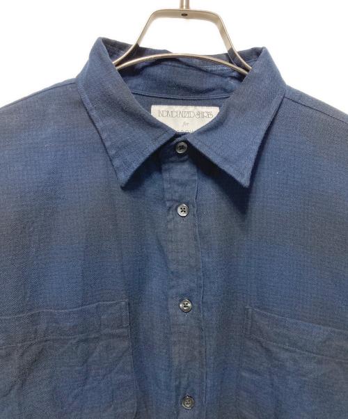 INDIVIDUALIZED SHIRTS（インディビジュアライズドシャツ）INDIVIDUALIZED SHIRTS (インディビジュアライズドシャツ) コットンネルシャツ ネイビー サイズ:Ｌの古着・服飾アイテム
