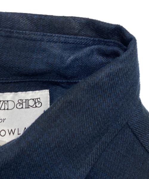 INDIVIDUALIZED SHIRTS（インディビジュアライズドシャツ）INDIVIDUALIZED SHIRTS (インディビジュアライズドシャツ) コットンネルシャツ ネイビー サイズ:Ｌの古着・服飾アイテム