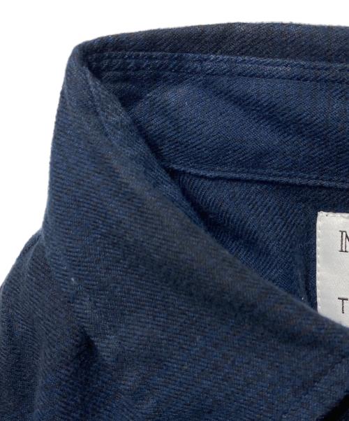 INDIVIDUALIZED SHIRTS（インディビジュアライズドシャツ）INDIVIDUALIZED SHIRTS (インディビジュアライズドシャツ) コットンネルシャツ ネイビー サイズ:Ｌの古着・服飾アイテム