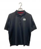 BRIEFING×WIND AND SEAブリーフィング×ウィンダンシー）の古着「TOUR POLO LOOSE FIT WDS半袖ポロシャツ」｜ブラック