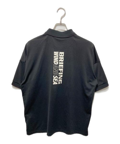 BRIEFING（ブリーフィング）BRIEFING (ブリーフィング) WIND AND SEA (ウィンダンシー) TOUR POLO LOOSE FIT WDS半袖ポロシャツ ブラック サイズ:Mの古着・服飾アイテム