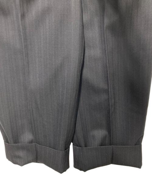 COMME des GARCONS HOMME DEUX（コムデギャルソン オム ドゥ）COMME des GARCONS HOMME DEUX (コムデギャルソン オム ドゥ) シャドーストライプウール２タックスラックス ブラック サイズ:Xの古着・服飾アイテム