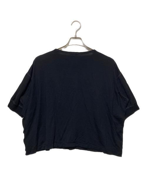 COMOLI（コモリ）COMOLI (コモリ) ウール天竺半袖クルー ヘンリーネック ブラック サイズ:3の古着・服飾アイテム