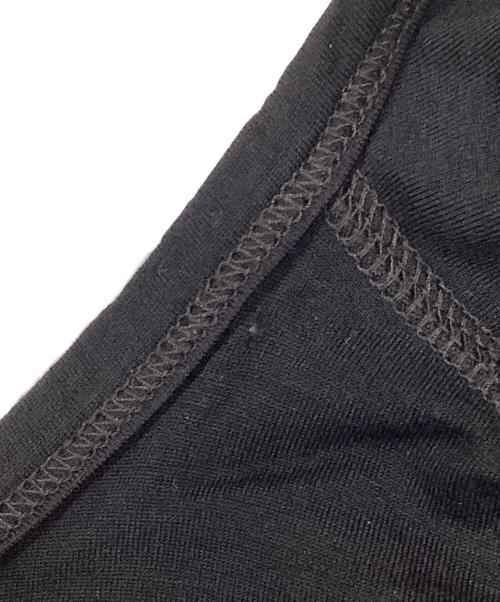 COMOLI（コモリ）COMOLI (コモリ) ウール天竺半袖クルー ヘンリーネック ブラック サイズ:3の古着・服飾アイテム