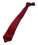 GUCCIグッチ）の古着「総柄Beeシルクネクタイ」｜レッド