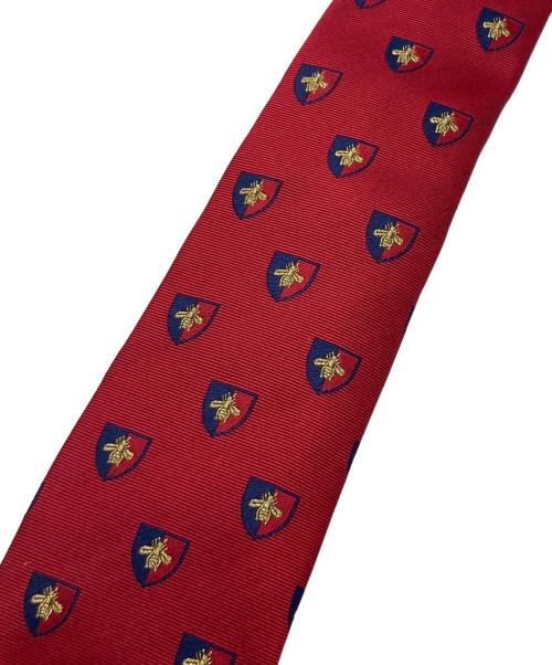 GUCCI（グッチ）GUCCI (グッチ) 総柄Beeシルクネクタイ レッド サイズ:148×7cmの古着・服飾アイテム
