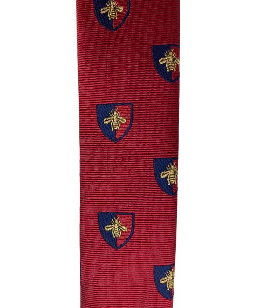 GUCCI（グッチ）GUCCI (グッチ) 総柄Beeシルクネクタイ レッド サイズ:148×7cmの古着・服飾アイテム