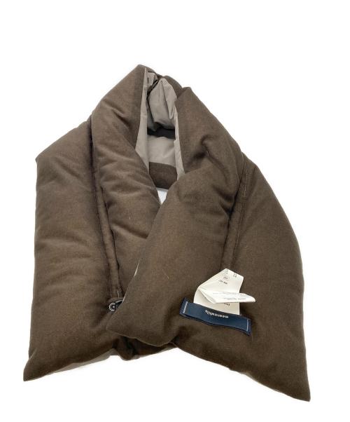 meanswhile（ミーンズワイル）meanswhile (ミーンズワイル) Wrap Down Muffler ブラウンの古着・服飾アイテム