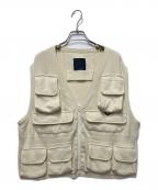 meanswhileミーンズワイル）の古着「Cotton Knit Luggage Vest」｜ベージュ