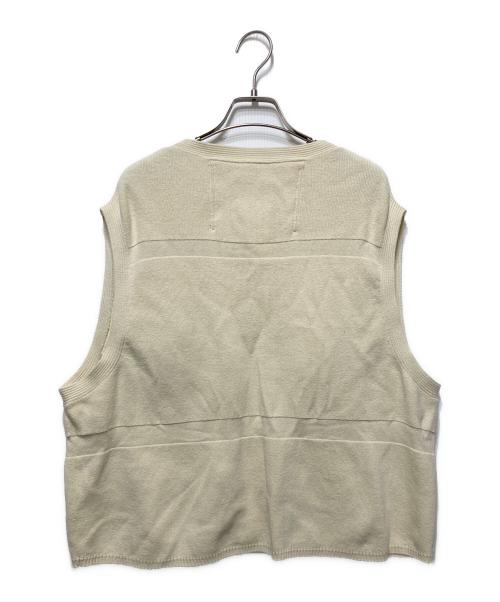 meanswhile（ミーンズワイル）meanswhile (ミーンズワイル) Cotton Knit Luggage Vest ベージュ サイズ:2の古着・服飾アイテム