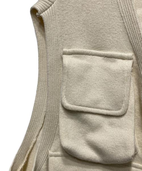 meanswhile（ミーンズワイル）meanswhile (ミーンズワイル) Cotton Knit Luggage Vest ベージュ サイズ:2の古着・服飾アイテム