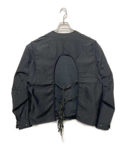 meanswhile（ミーンズワイル）meanswhile (ミーンズワイル) Dress Satin Reversible 4Way JKT ブラック サイズ:2の古着・服飾アイテム