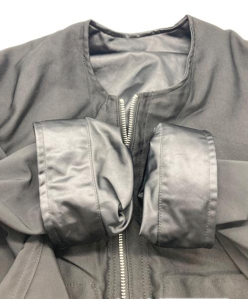 meanswhile（ミーンズワイル）meanswhile (ミーンズワイル) Dress Satin Reversible 4Way JKT ブラック サイズ:2の古着・服飾アイテム