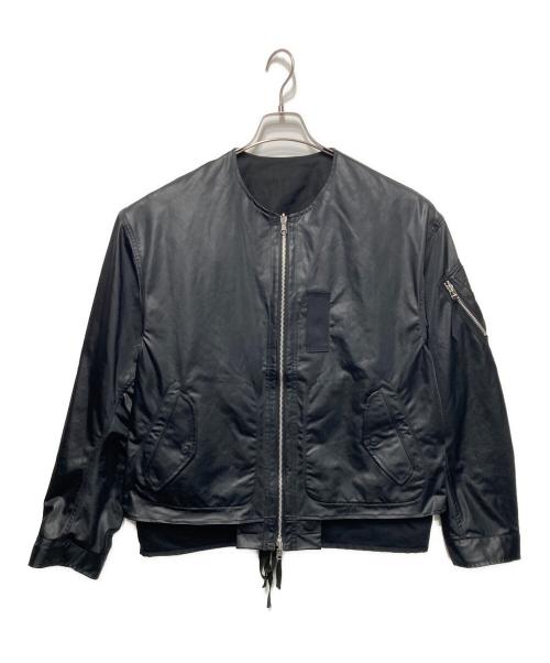 meanswhile（ミーンズワイル）meanswhile (ミーンズワイル) Dress Satin Reversible 4Way JKT ブラック サイズ:2の古着・服飾アイテム